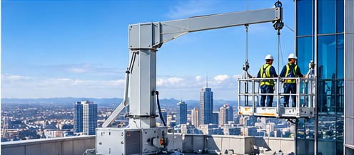 Building maintenance unit on rooftop